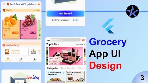 Flutter Grocery App | Part-3 | Sample UI Screen | Flutter app | Speed Code