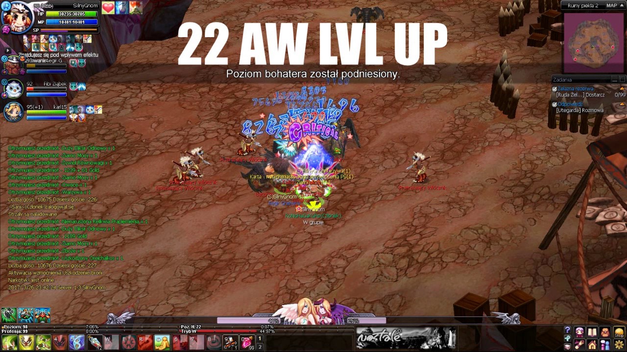 GNOM KOŃCZY GRĘ??? EXP AW LVL, NOWY ŁUK, ULEPSZANIE ŁUKU