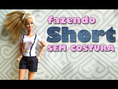 Como fazer vestidinho para boneca Barbie sem costura e sem cola quente 