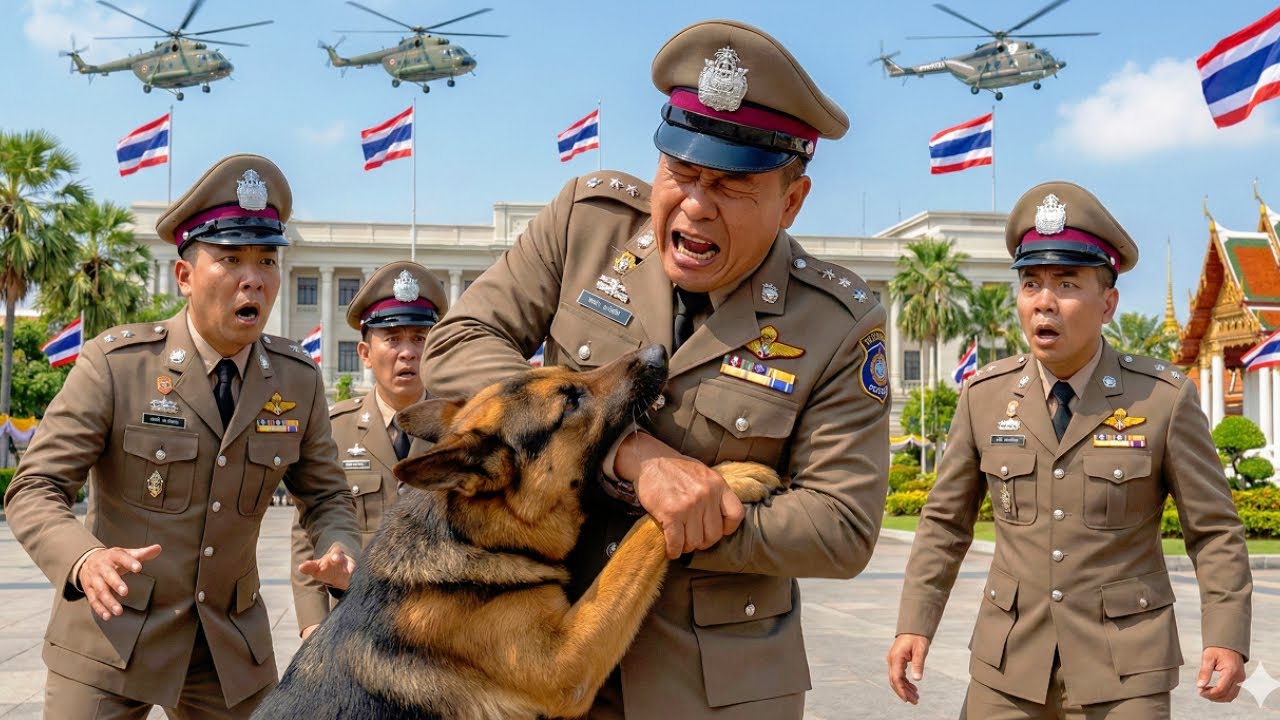 ช็อกต่อหน้าทุกคน! สุนัขตำรวจพุ่งทำร้ายชายปริศนา ความจริงสะเทือนใจถูกเปิดเผย