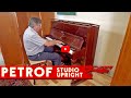 Petrof studio upright piano  living pianos