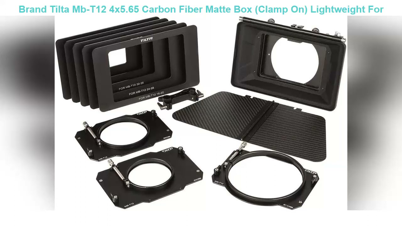 Tilta Mb-T12 4x5.65 Carbon Fiber Matte Box (Clamp On) Lightweight For 15mm Rod