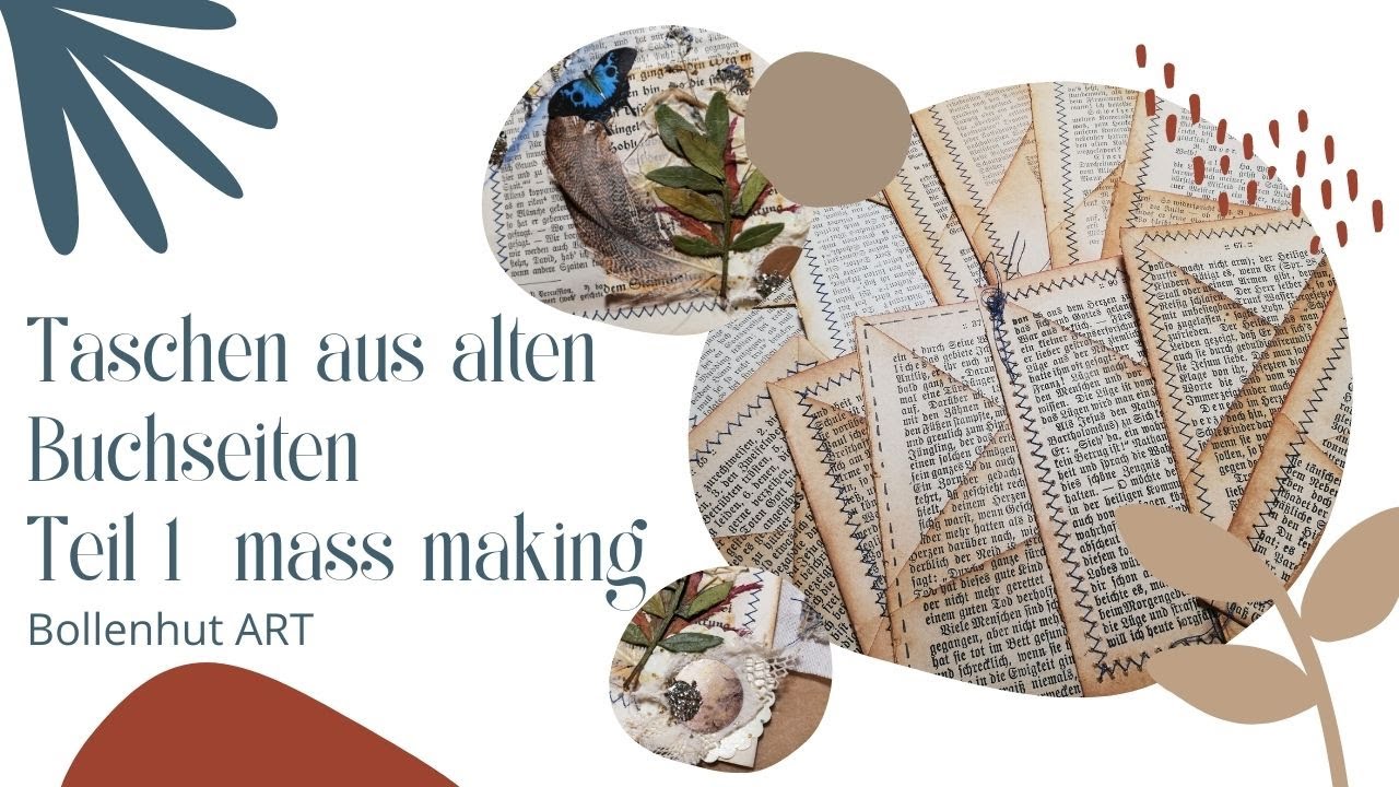 Mass making 💗 Teil 1 💗 Wir machen uns Taschen aus alten Buchseiten  💗 Kooperation m. @luiseheinzl  💗