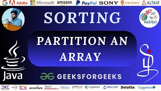 Partition an Array | Efficient Array Manipulation in Java || DSA || Tamil