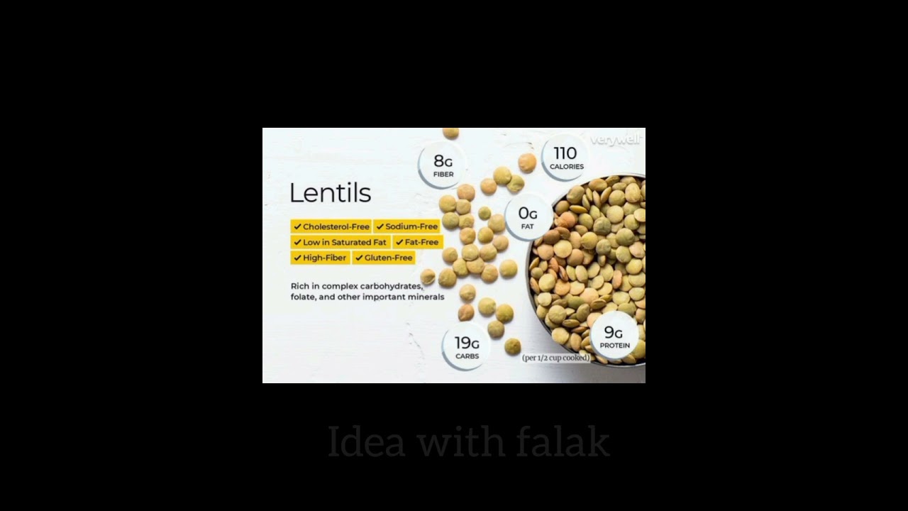 Nutrition facts of lentils 