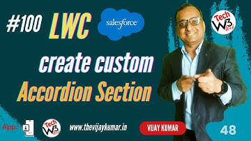 100 - How to create custom expandable/collapsible section LWC | #salesforcelwc #lwc #salesforcelwc