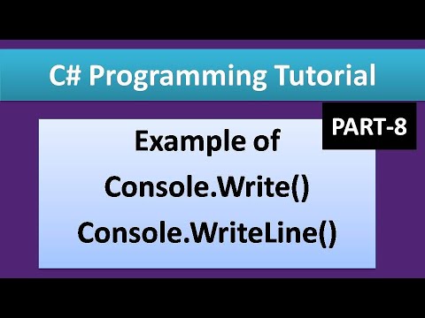 C# Programming #08 : Example of Console.Write() and Console.WriteLine ...
