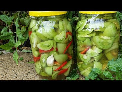 Pickled green tomatoes مخلل الطماطم الخضراء  طعم مميز  مطبخ شاي مهيل الشيف ام محمد