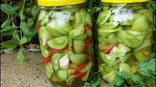 Pickled green tomatoes مخلل الطماطم الخضراء  طعم مميز  مطبخ شاي مهيل الشيف ام محمد