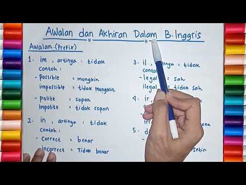 Belajar Bahasa Inggris - Awalan dan Akhiran dalam Bahasa Inggris (Prefix and Suffix in English)