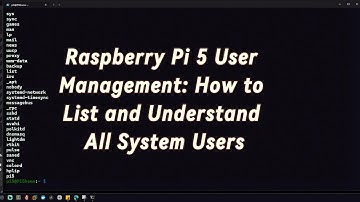Raspberry Pi 5 User Management: How to List and Understand All System User #RaspberryPi5
