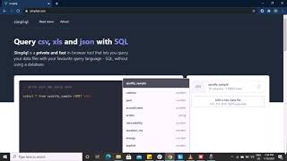 Query data from data files like CSV, Excel and JSON with simplql, an online tool