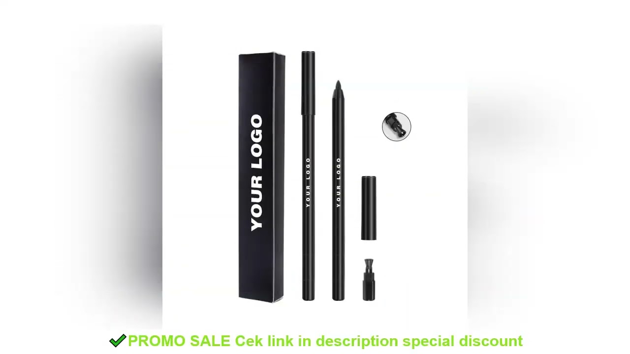 6.5g Private Label Eyeliner Pen Custom Bulk Waterproof Eye Liner with Built-in Pencil Sharpener Balc