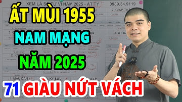 Tử Vi Tuổi Ất Mùi 1955 Nam Mạng Năm 2025 Nghèo Khổ Vất Vả Thế Đủ Rồi, Vận Thế Đã Đến Đổi Đời Giàu To