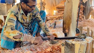 This Poor Man Is Carefully Creating Art On Wood | Wood Carving Art