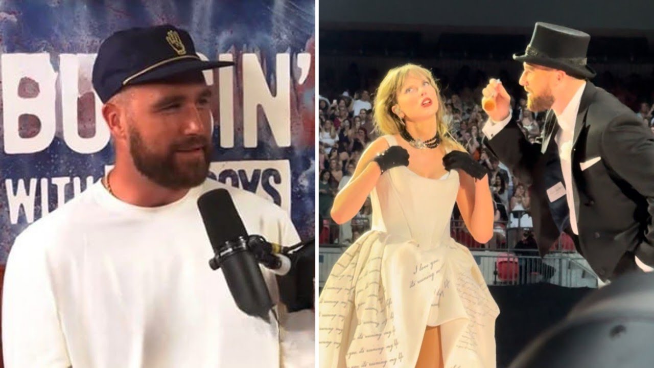 Jason Kelce LOVES Taylor & Travis on Stage Performance during Eras Tour  London - YouTube