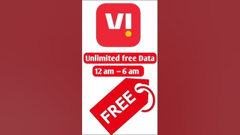 vi unlimited data from 12am to 6am how to activate | vi unlimited data night | vi free data #shorts