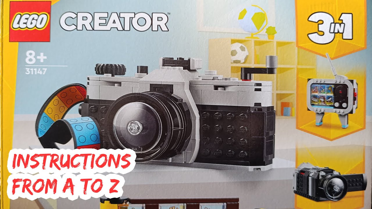 My 7-years-old son made it alone!! | Retro Camera Lego Creator 3 in 1 | Lego for KIDS & Children