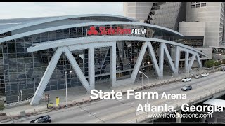 Aerial Drone Fly-Over of State Farm Arena