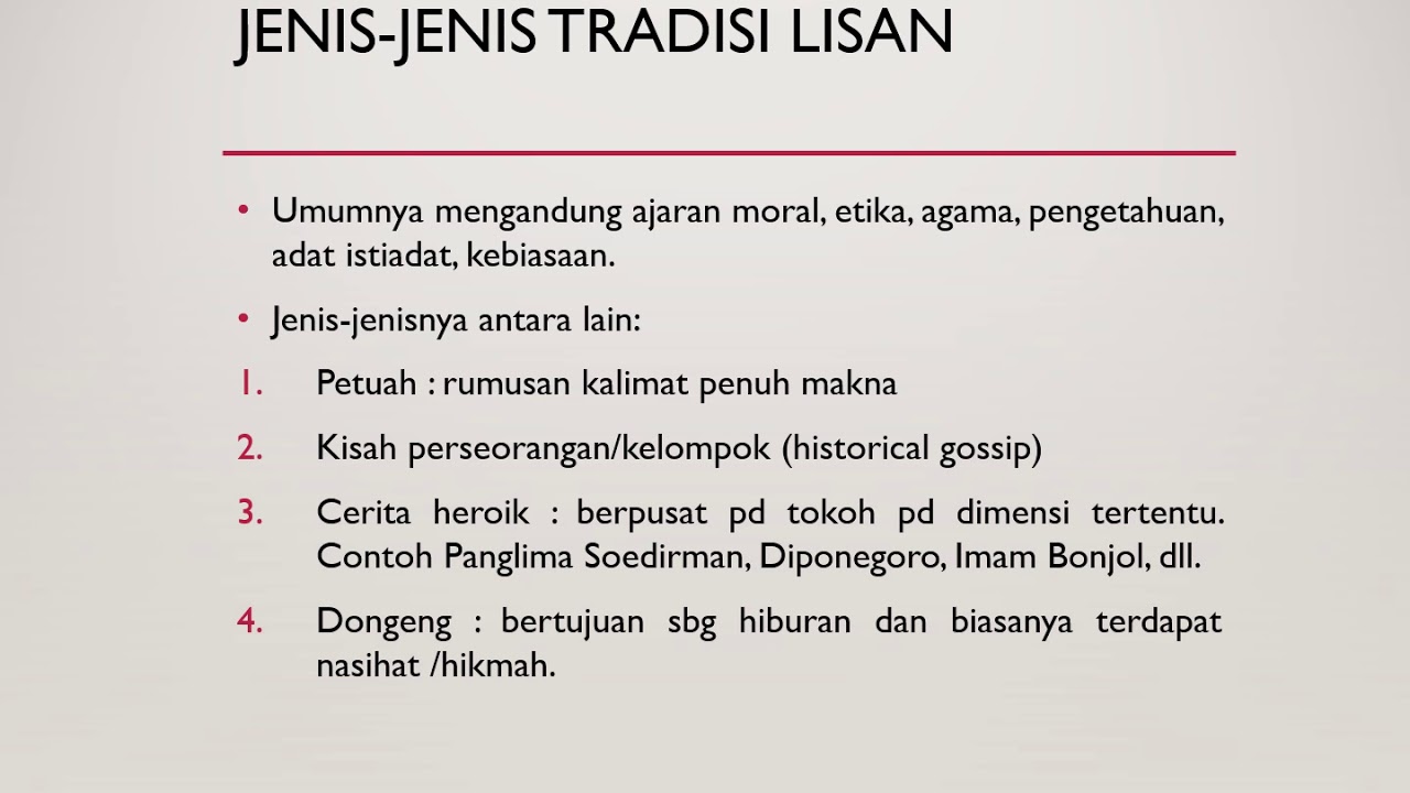 Contoh lisan Contoh lisan