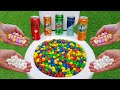 M&amp;M Candy VS Chocolate, Coca Cola Zero, Red Bull, Fanta, Yedigün, Fruko and Mentos in the toilet