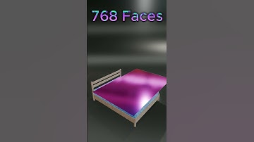 cloth simulation on Bed 1 face vs 49,152 faces #clothsimulation #blender3d #viralvideo #3danimation