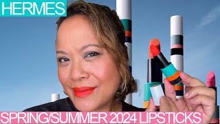Hermes Spring Summer 2024 Matte Lipsticks Limited Edition|Orange Neon|Rouge Cinetique|Rose Pop
