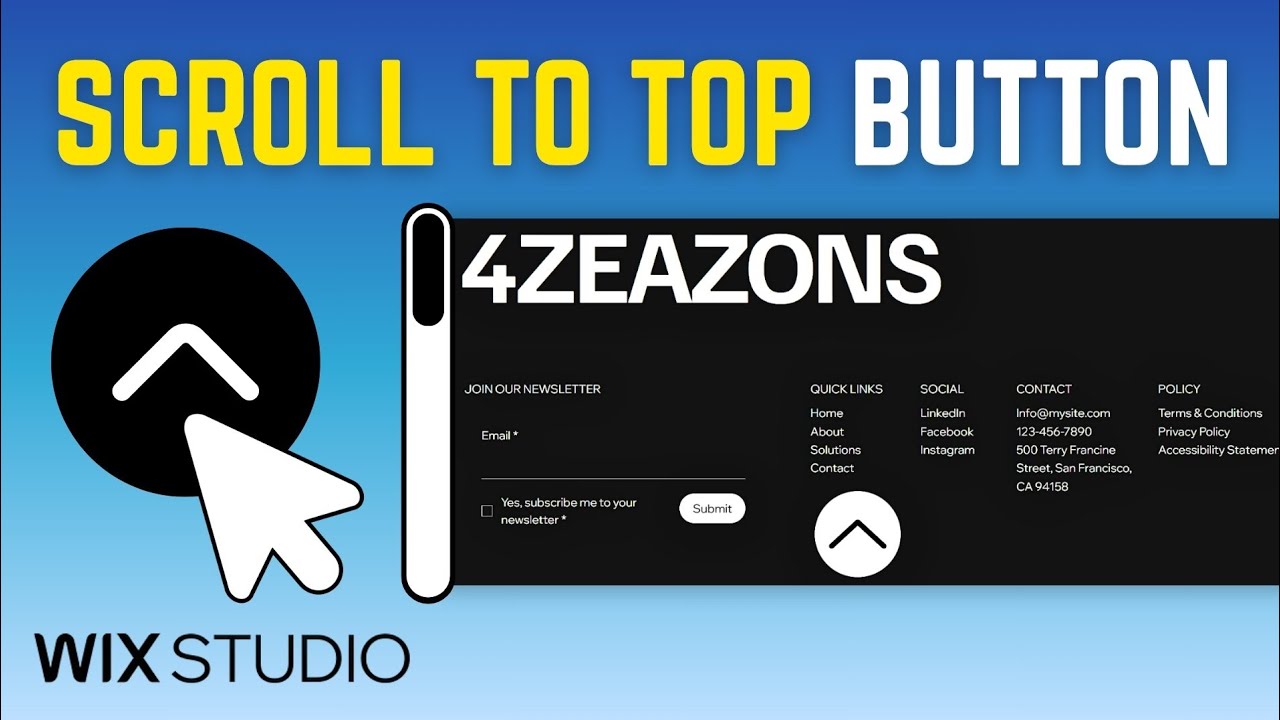 How To Add Scroll Back to Top Button in Wix Studio ⬆️ Add Pinned Bottom to Top Button in Wix ✔️