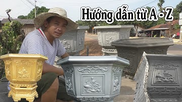 Hướng dẫn đổ chậu hoa từ A-Z chậu lục giác 60x80