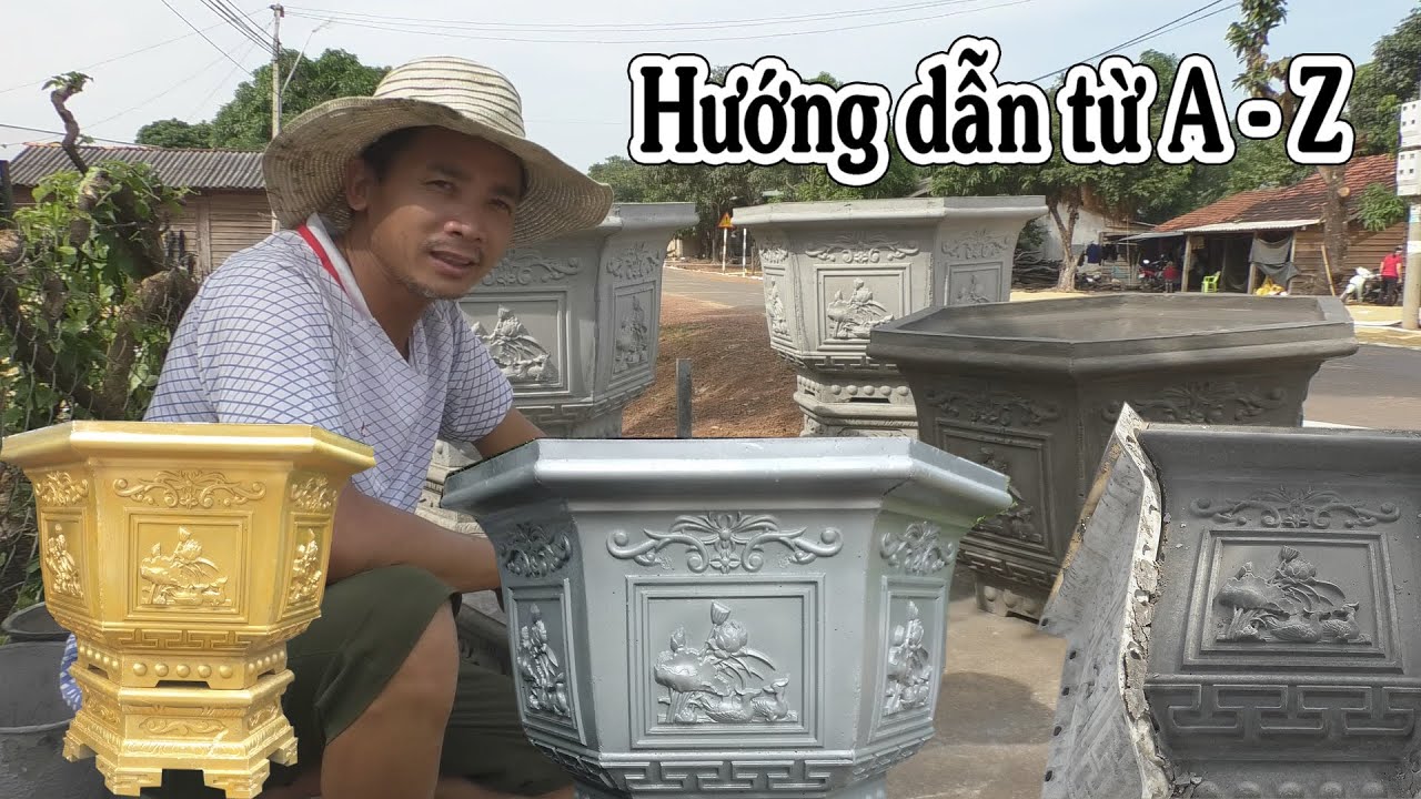 Hướng dẫn đổ chậu hoa từ A-Z chậu lục giác 60x80
