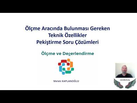 ÖD030 - PS01 - Ölçme Aracında Bulunması Gereken Teknik Özellikler Pekiştirme Soruları ve Çözümleri