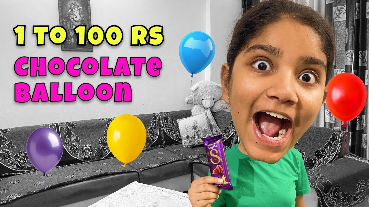 1 to 100 Rs Chocolate Hidden in Balloons 🎈 | Family Fun Challenge | Family Man Diaries