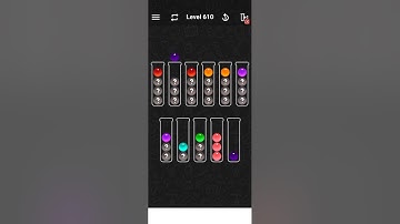 Level 610 of Ball Sort Color Water Puzzle