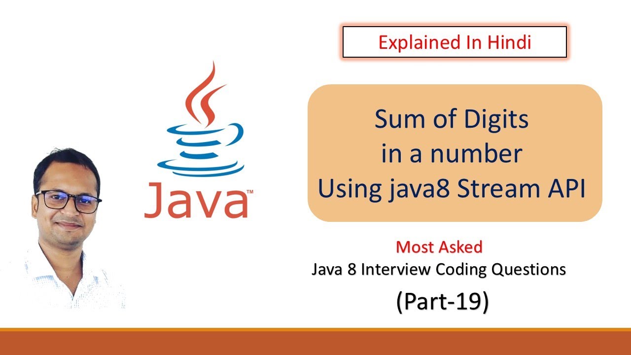 Sum of digits using Stream API#java8 #javainterview #java #javatutorial ...