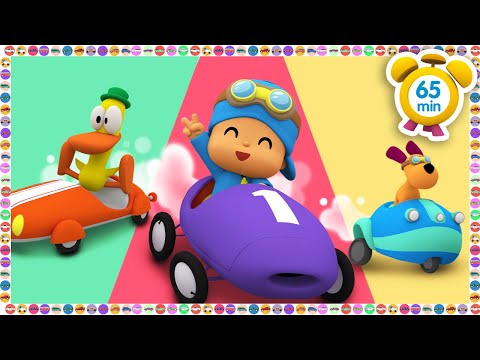 🚗  POCOYO TÜRK - Renkli arabalar [ 65 dakika ] Çocuklar için ÇIZGI FILMLER