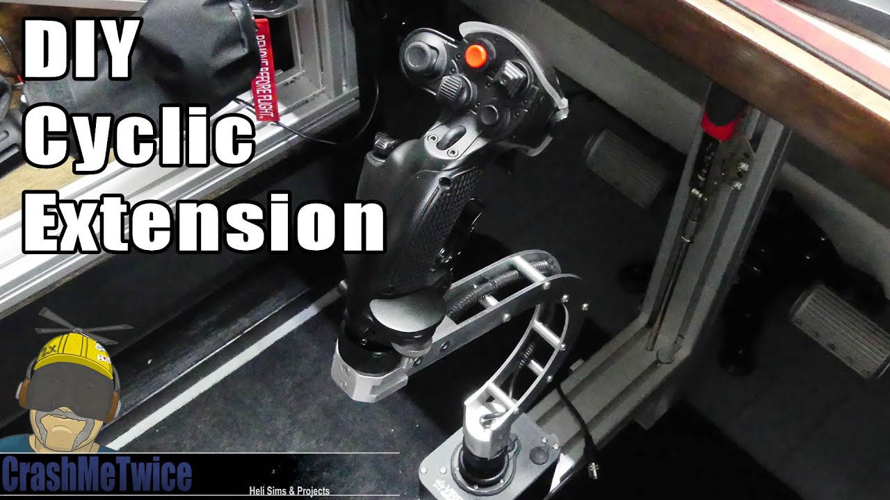 Helicopter Cyclic Extension for Virpil Base - Sim Pit Project DIY