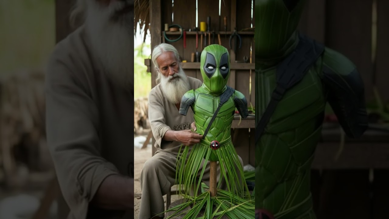I Built a Deadpool Using Only Coconut Leaves  