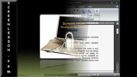 ECDL Word Module 3 Video Practice Tests