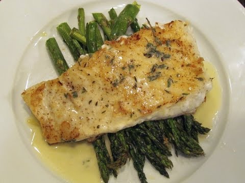 Pan Seared Halibut With Roasted Asparagus And A Beurre Blanc Sauce-11-08-2015