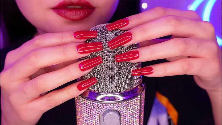 ASMR *Extremely Tingly* Mic Scratching & Inaudible Whispering (No Cover, Long Nails)