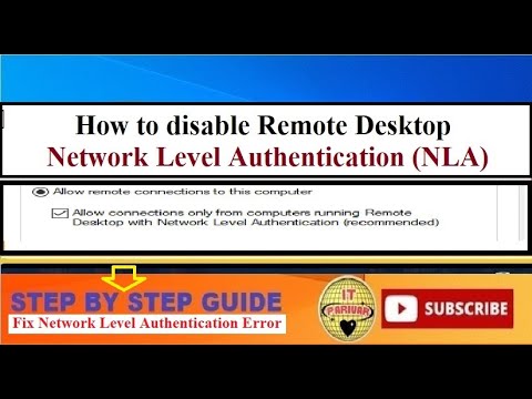How to disable Remote Desktop Network Level Authentication - Disable NLA Setting