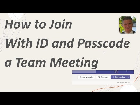 How to Join With ID and Passcode a Team Meeting