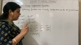 Wronskian &amp; Linear Differential Equations | BSc. | B.tech | BCA