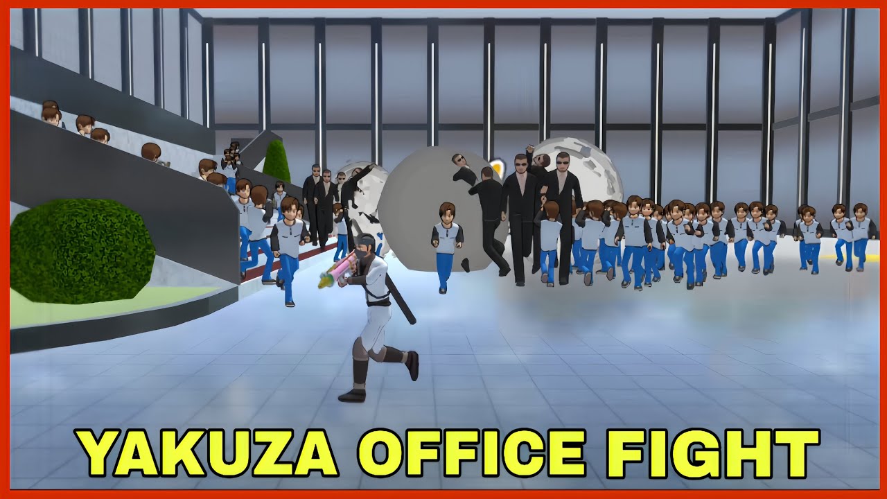 MIO & NINJA FIGHT YAKUZA BOSS OFFICE (Sakura School Simulator)