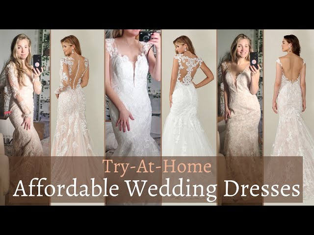 try on wedding dresses at home