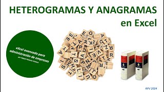 Heterogramas y anagramas en Excel