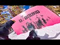 Pov snowboarding at mammoth with jd micd up