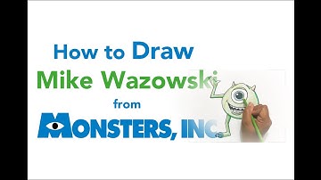 "How to Draw Mike Wazowski from Monsters Inc."  Easy Step by Step. Beginner Tutorial