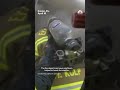 Dramatic rescue from a burning house caught on camera