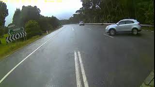 Near miss dash-cam footage